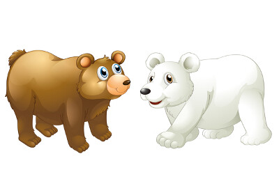 El oso polar y el oso pardo
