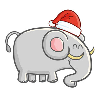 Las pizarras navideñas del elefante