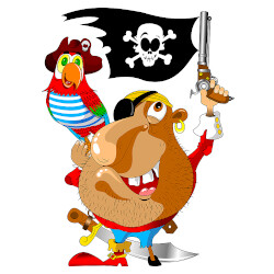 Las aventuras del pirata Cuatropelos, el del pie grande