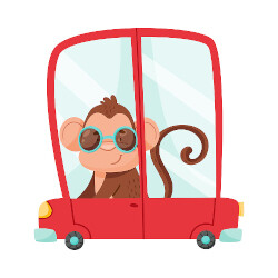 El mono taxista